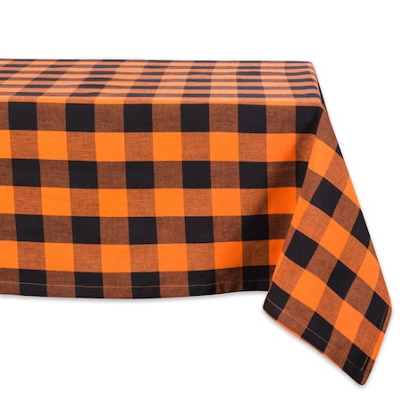 Fastfood 60 x 104 in. Orange Buffalo Check Tablecloth FA2567333